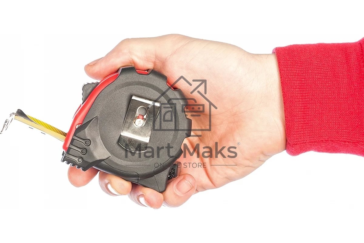 Рулетка MATRIX 31005 status magnet 3 fixations 5мх25мм обрезиненный корпус зацеп с магнитом