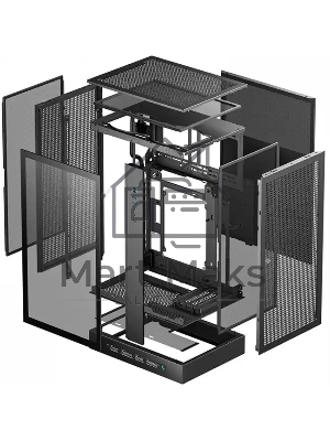 Компьютерный корпус MiniTower Deepcool CH270 черный (Mini-ITX, без БП, 2*Type A+USB Type-C) (R-CH270-BKNDM0-G-1)