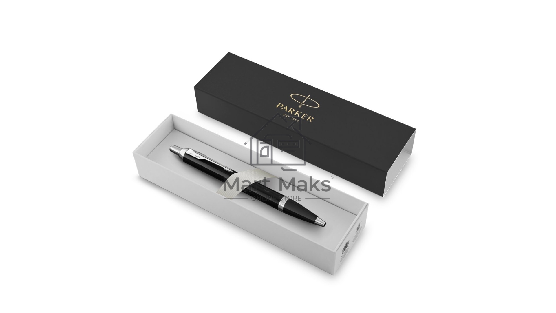 Ручка шариковая Parker IM Core K321 (CW1931665) Black CT, M, синие чернила, подарочная коробка