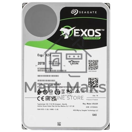 Жесткий диск HDD Seagate Exos X24 20Tb 7200rpm SAS 512Mb 3.5
