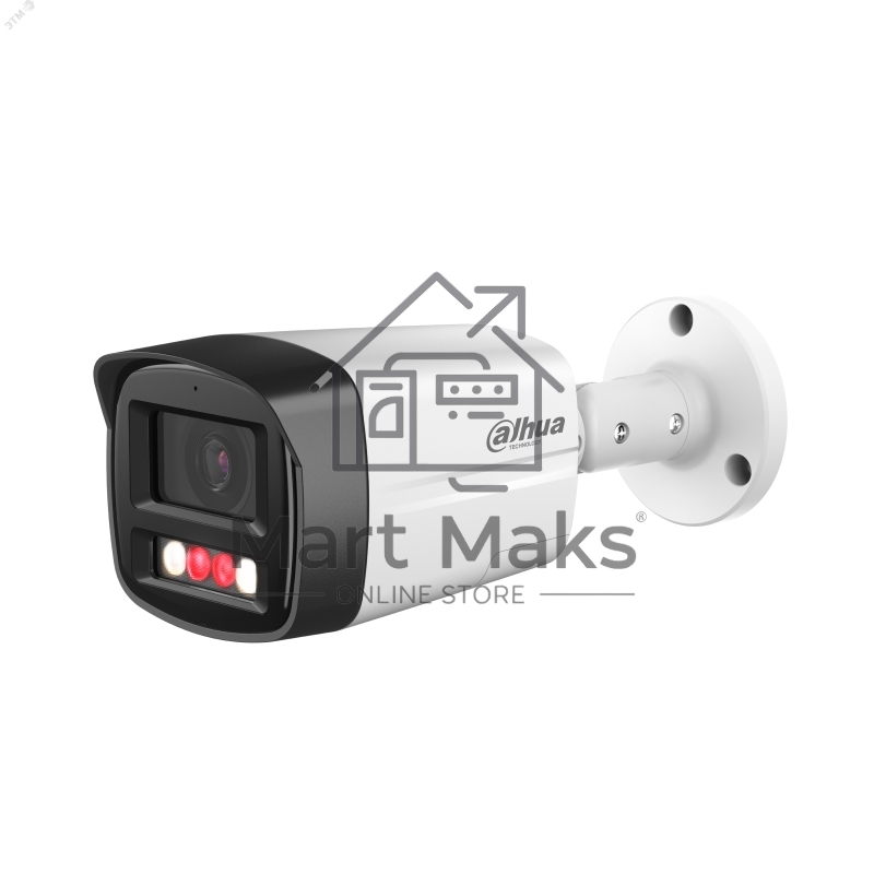 Камера видеонаблюдения Dahua DH-IPC-HFW2449TLP-S-PV-0360B, IP, 4 Мп, 3.6 мм, белая