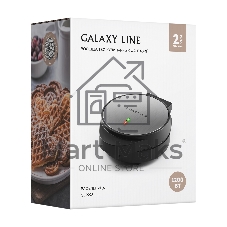 Вафельница электрическая Galaxy GL 2998, черный с серебристым