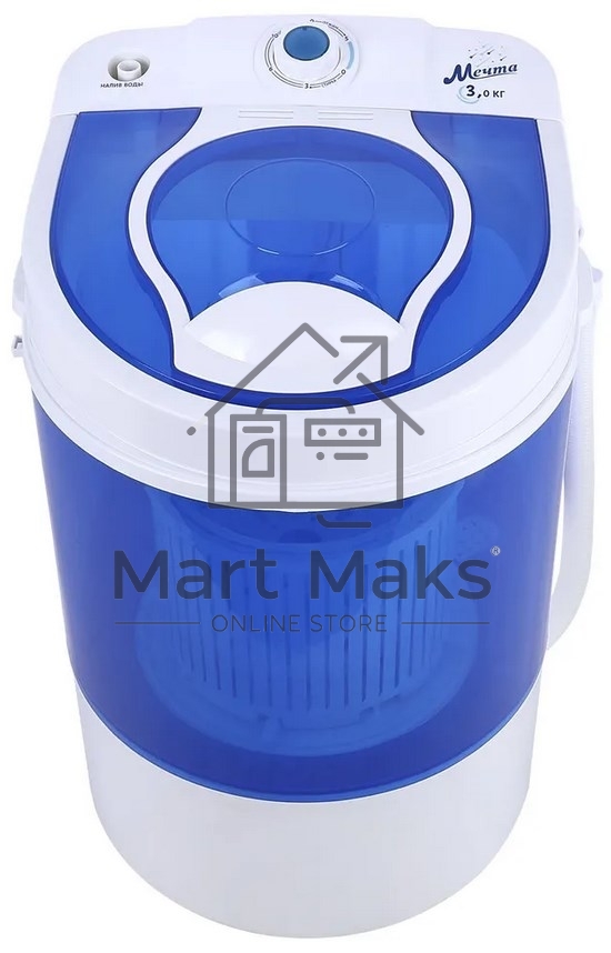 Стиральная машина Мечта WMS S303UT01 бело-синяя, загрузка вертикальная 3кг, 300 об/мин., класс: A+