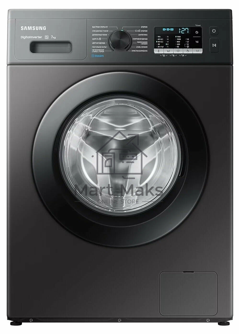 Стиральная машина Samsung WW70AG5S21CX серый, загрузка фронтальная 7 кг, 1200 об/мин, класс: A+++