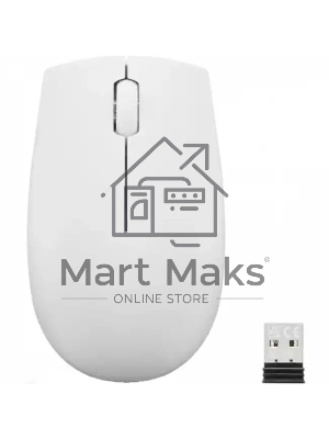 Мышь беспроводная Lenovo 300 светло-серый, 1000 dpi, радиоканал, USB, кнопки - 3