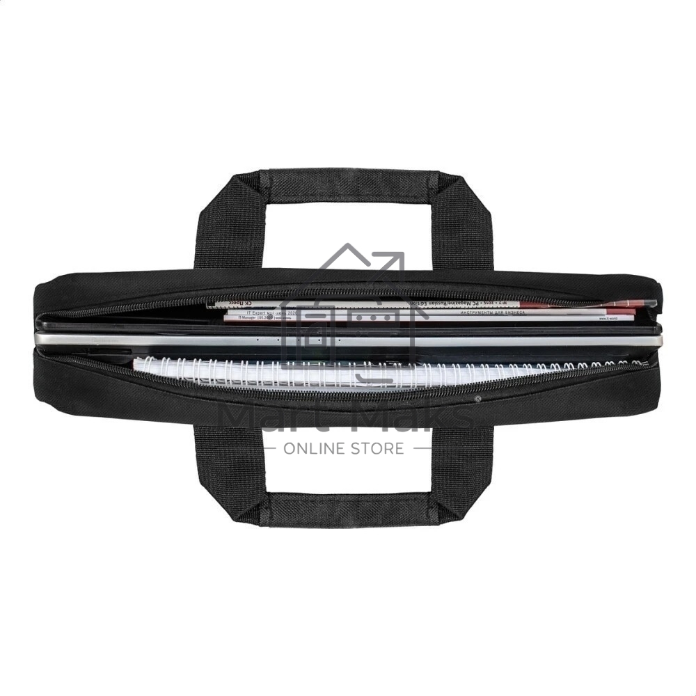 Сумка для ноутбука ExeGate Start S1518 Black, черная, полиэстер, для ноутбуков до 15.6