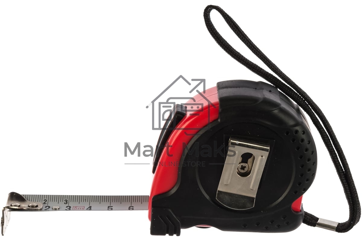 Рулетка MATRIX Status magnet fixation, 5 м х 19 мм, обрезиненный корпус, зацеп с магнитом 31023