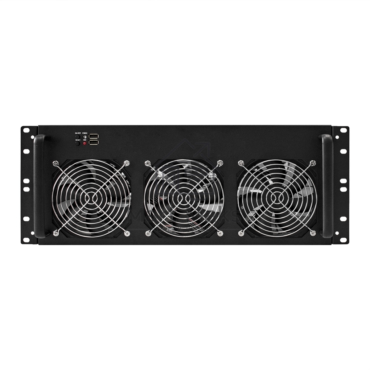 Корпус для майнинга ExeGate EX288960RUS Pro 8-650 <без БП, 2*USB, 6*fan 120мм, места под: 8 видеокарт, 1 БП>