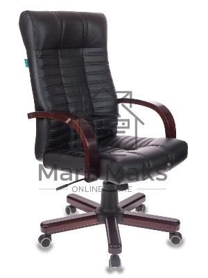 Кресло руководителя Бюрократ KB-10/WALNUT черный, искусственная кожа, крестовина металл