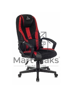 Кресло игровое Zombie 9 черный/красный, искусст.кожа/ткань, крестовина пластик