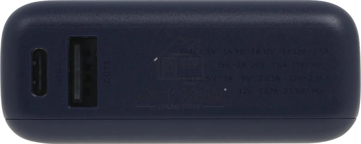 Портативный аккумулятор Xiaomi BHR9341GL 10000mAh PD 33W 3A USB-A/USB-C синий