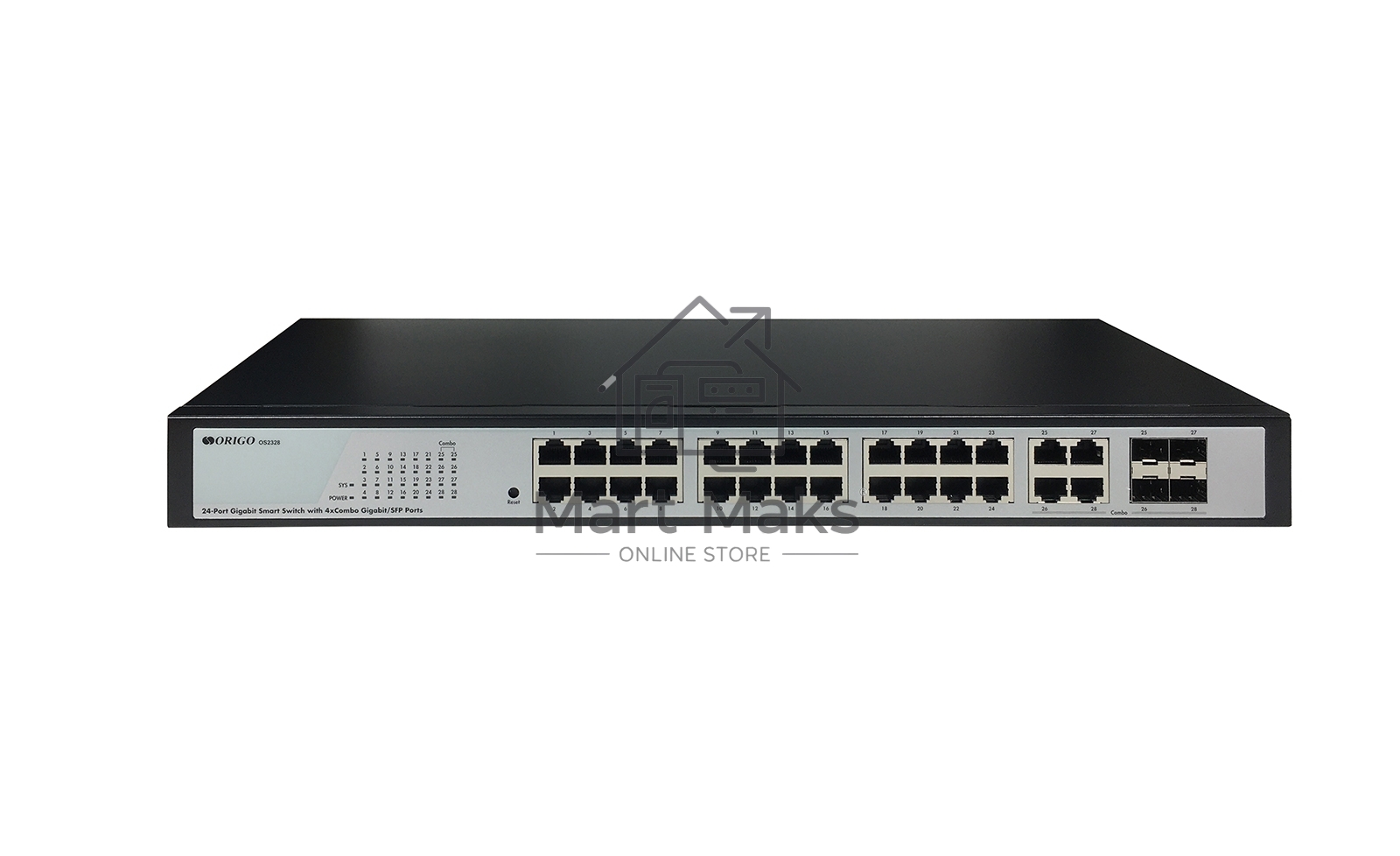 Коммутатор ORIGO OS2328/A1A, 24×1 Гбит/с + 4×1 Гбит/с Combo (SFP/RJ-45), настраиваемый