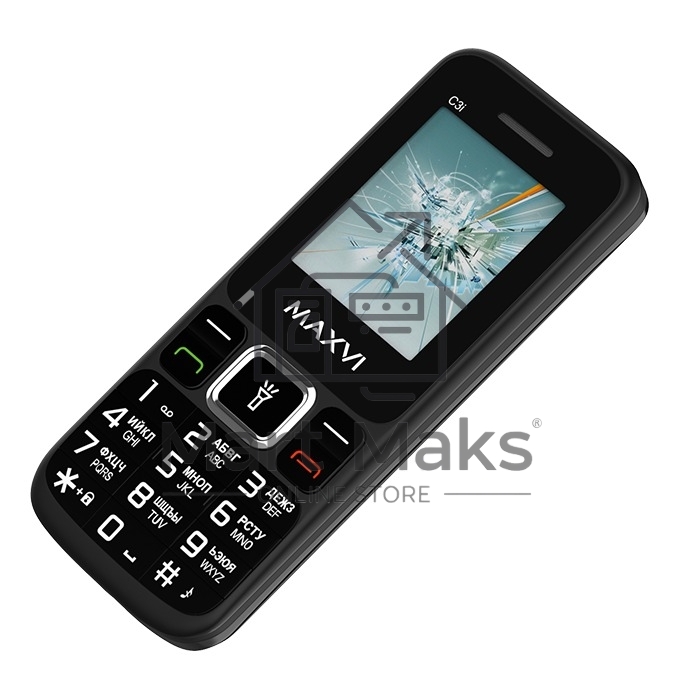 Мобильный телефон Maxvi C3i черный