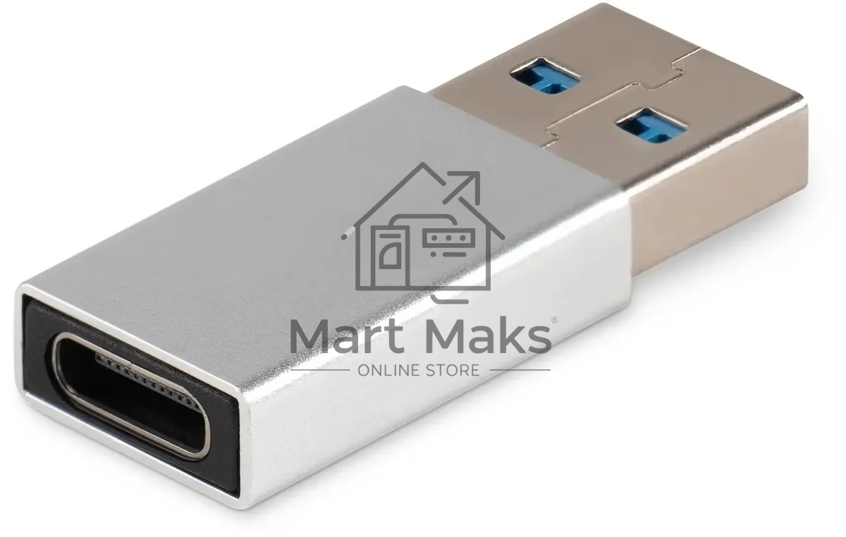 Адаптер Buro ver3.0 USB A(m) USB Type-C (f) (BU-USB3-AM-CF) серебристый