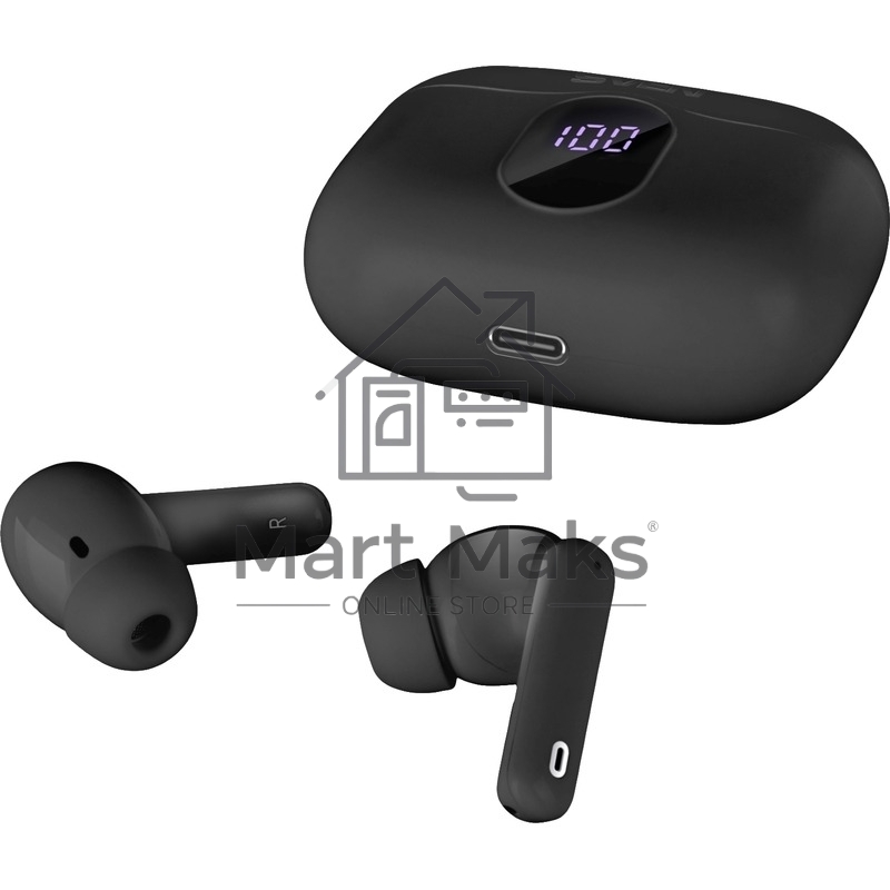 Беспроводные внутриканальные наушники с микрофоном Sven E-315B, черный (Bluetooth, TWS, ANC, ENC, APP)