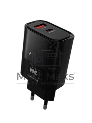 Зарядное устройство MORE CHOICE NC82 1USB+1Type-C 3.0A PD 35W+QC3.0 для Type-C Type-C черный