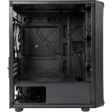 Компьютерный корпус Minitower mATX Eurocase 00-01003411 M205 4ARGb черный без БП закаленное стекло USB 3.0