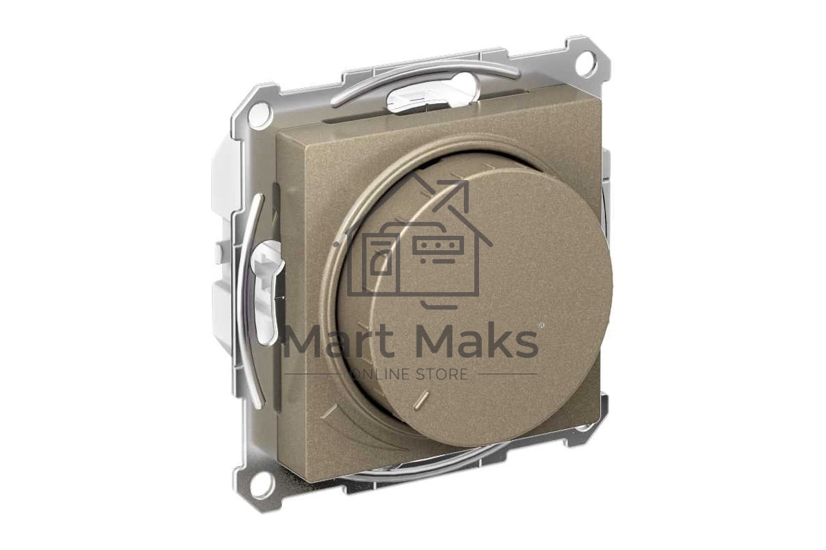 Светорегулятор (диммер) SE AtlasDesign Шампань, повор-нажим, LED, RC, 400 Вт, мех.