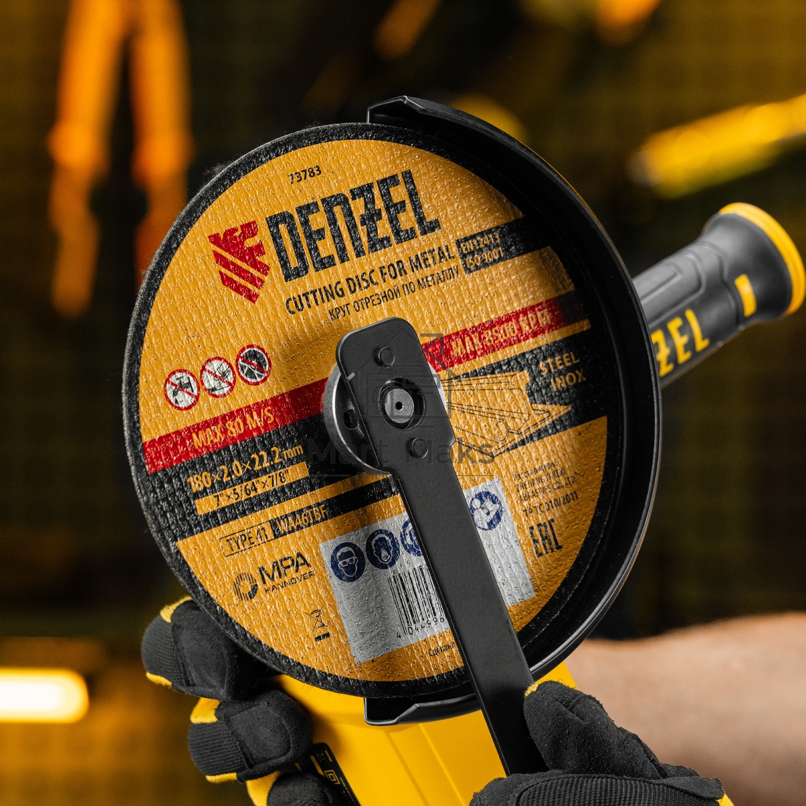 Круг отрезной по металлу Denzel WA46TBF 180 х 2,0 х 22,2 мм