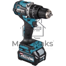 Дрель-шуруповерт Makita HP002GD201, 40 В, 2,5 Ач, 64 Нм, бесщеточный, ударный