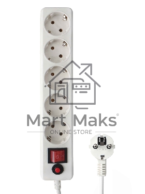 Сетевой фильтр Гарнизон EHLW-3 5р 10А 5м белый