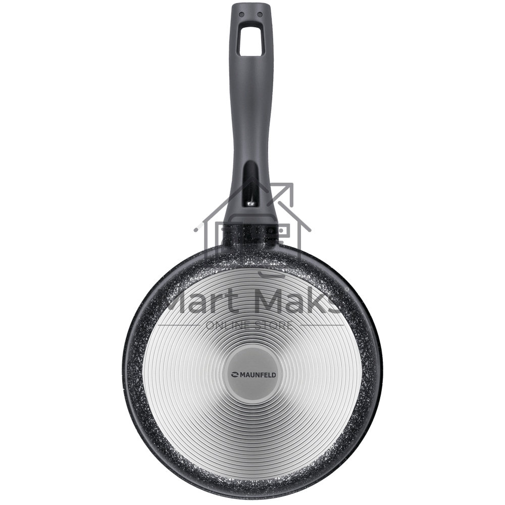 Ковш Maunfeld GRETA MF18GRTT01SP из литого алюминия со стеклянной крышкой, 18 см, 1,6 л