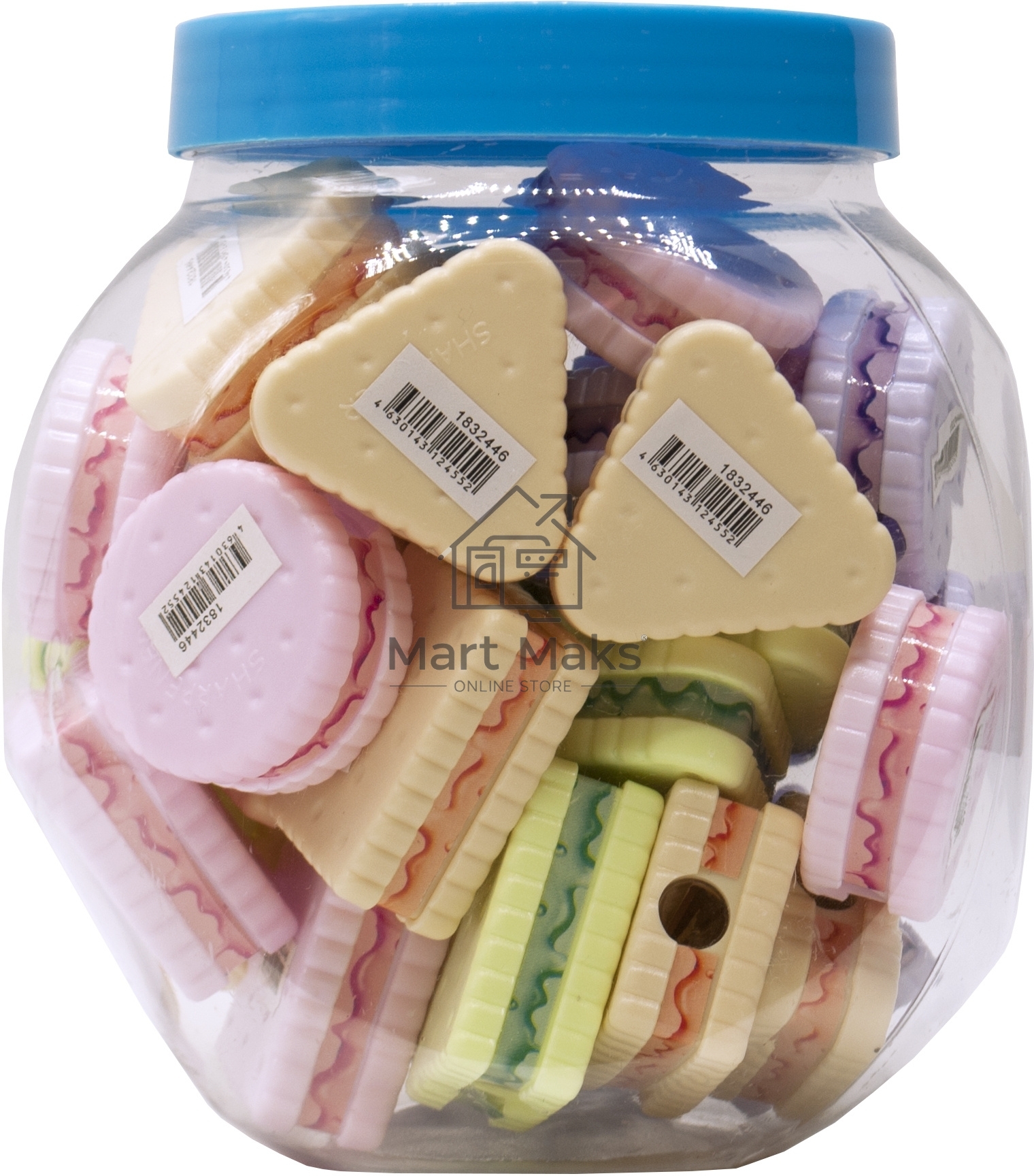 Точилка для карандашей ручная Silwerhof Cookies Монстрики, 1 отверстие, пластик, ассорти, туба