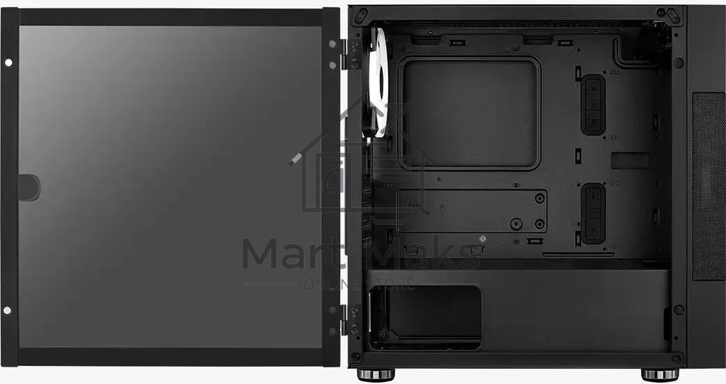 Компьютерный корпус Aerocool / Formula Atomic V1 без БП, mATX, боковое окно (закаленное стекло), черный