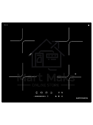 Индукционная варочная панель Kuppersberg ICI 607, High-Tech, индукция, 60 см, 4 зоны нагрева, 9 уровней мощности, inverter, таймер, пауза, Booster, слайдерное управление, черный