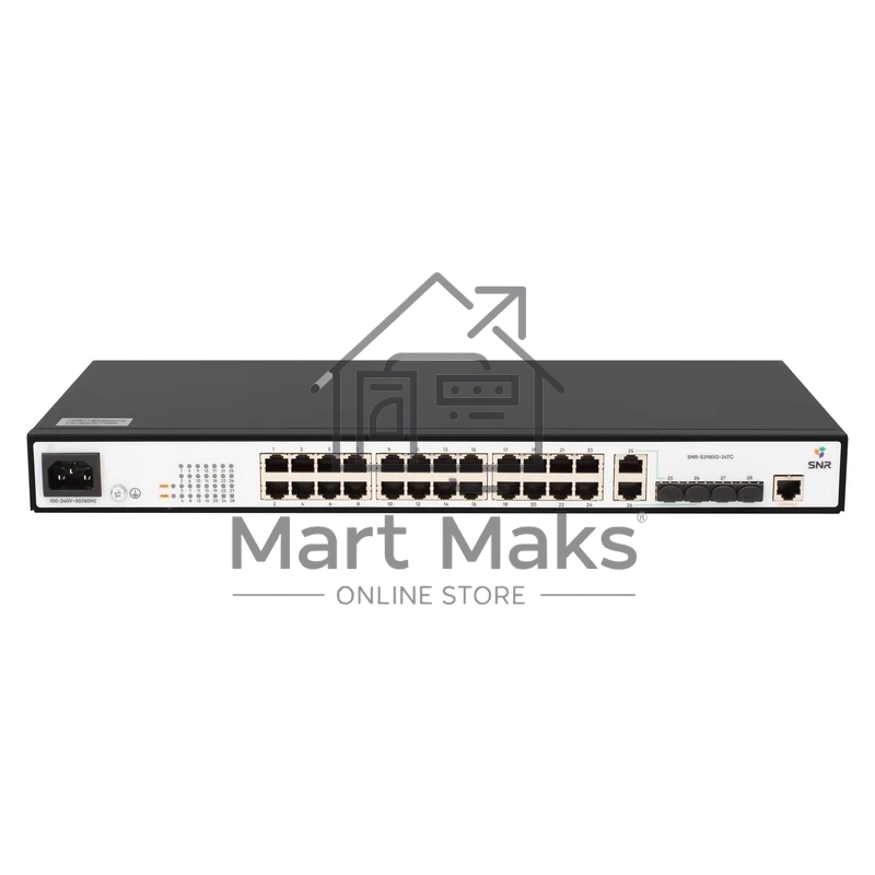 Коммутатор SNR SNR-S2985G-24TC, 24×1 Гбит/с + 2×1 Гбит/с Комбо (RJ45/SFP) + 2×1 Гбит/с SFP, управляемый