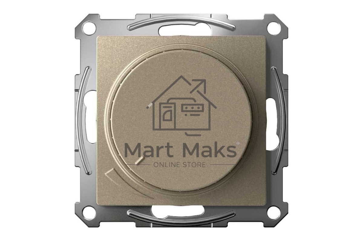 Светорегулятор (диммер) SE AtlasDesign Шампань, повор-нажим, LED, RC, 400 Вт, мех.