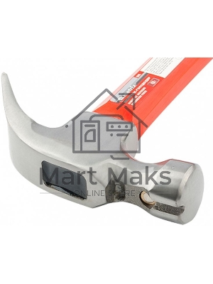 Молоток гвоздодер Matrix 450 г, боек c магнитом, фиберглассовая обрезиненная рукоятка