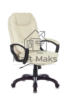 Кресло руководителя Бюрократ CH-868N слоновая кость OR-10, искусственная кожа, крестовина пластик