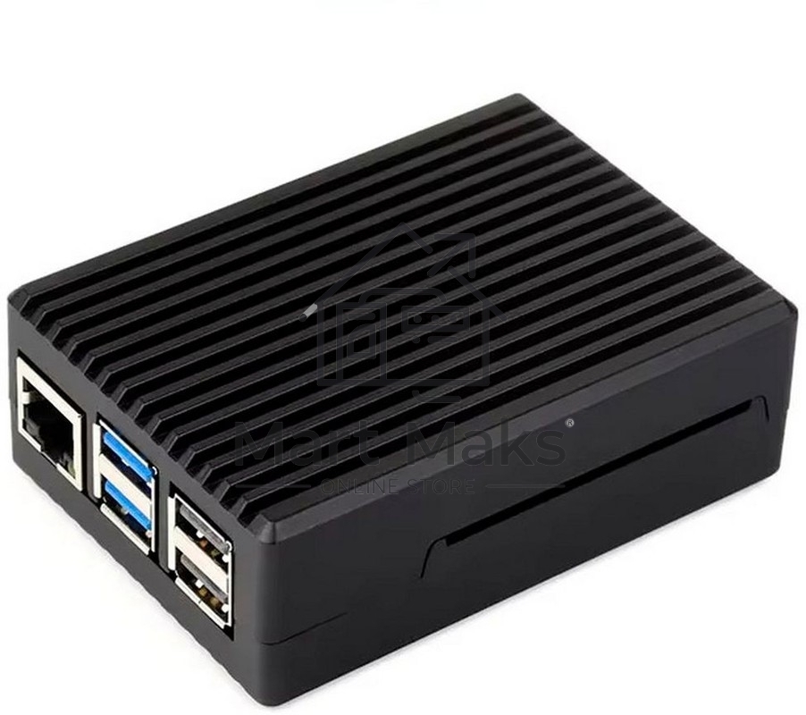Металлический корпус RA794 для Raspberry Pi 5 c охлаждающим вентилятором
