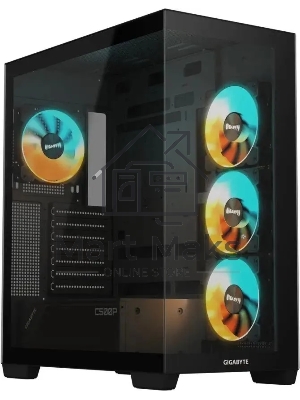 Компьютерный корпус Gigabyte Gb-C500P ST черный без БП ATX 3x120мм 6x140мм 2xUSB 3.0 1xUSB3.1 audio bott PSU