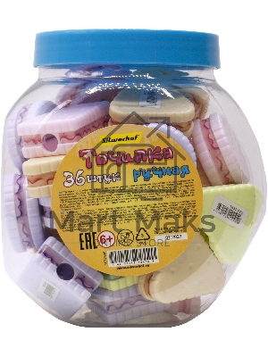 Точилка для карандашей ручная Silwerhof Cookies Монстрики, 1 отверстие, пластик, ассорти, туба