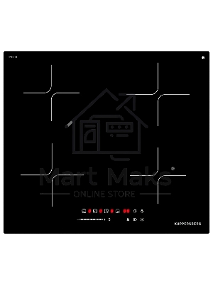 Индукционная варочная панель Kuppersberg ICI 607, High-Tech, индукция, 60 см, 4 зоны нагрева, 9 уровней мощности, inverter, таймер, пауза, Booster, слайдерное управление, черный