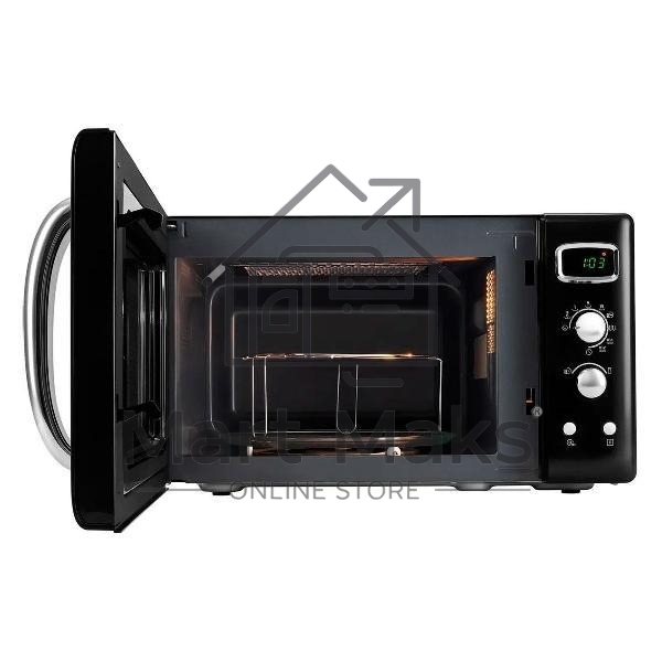 Микроволновая печь Hyundai HYM-D3040 черный, 23 л, 800 Вт, переключатели - кнопки, поворотный механизм