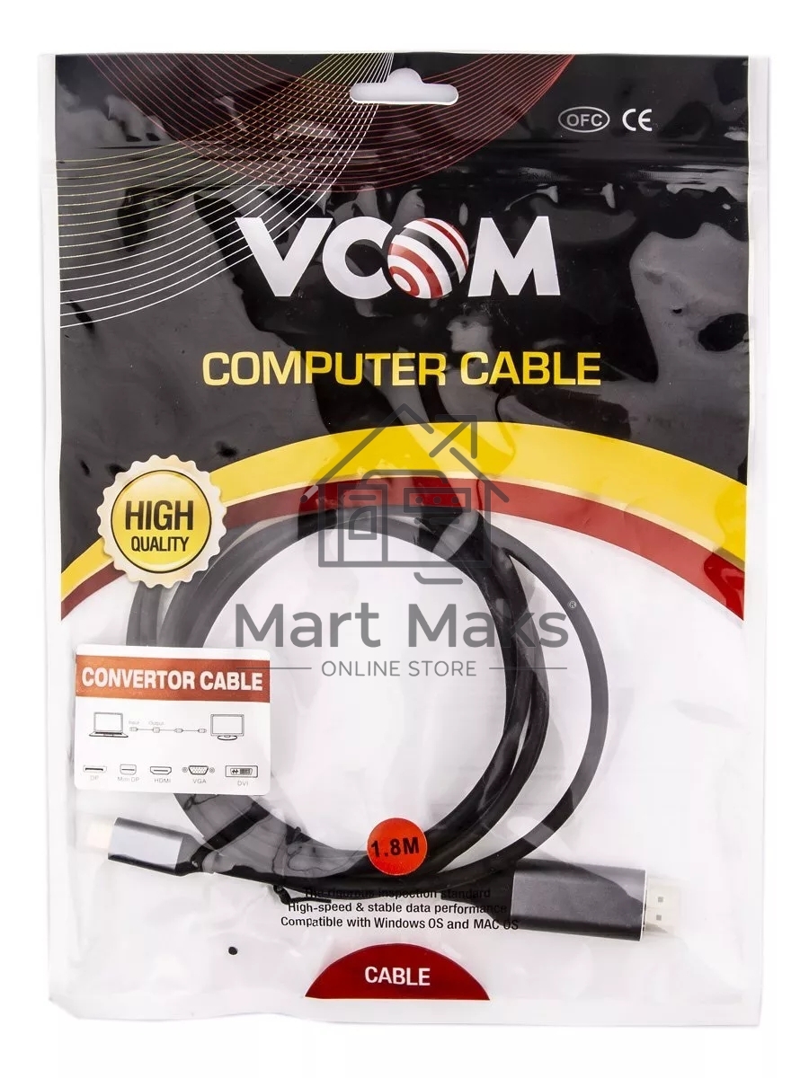 Кабель USB3.1 CM-HDMI 1.8M CU423MC-1.8M VCOM