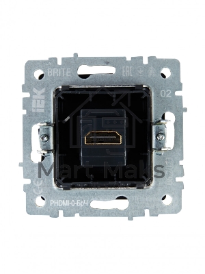 Розетка HDMI IEK BRITE РHDMI-0-БрЧ черный