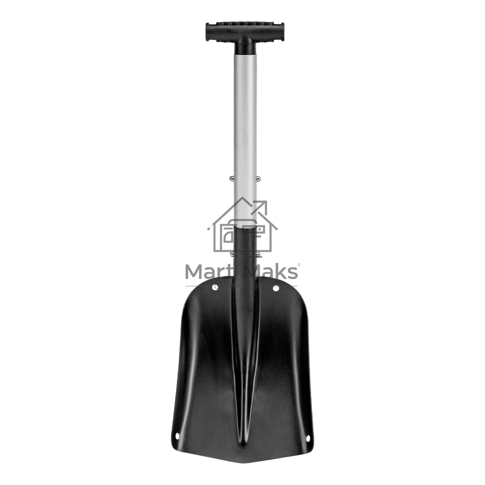 Лопата автомобильная Denzel алюминиевая, 212х280х650-815 мм, телескопический черенок