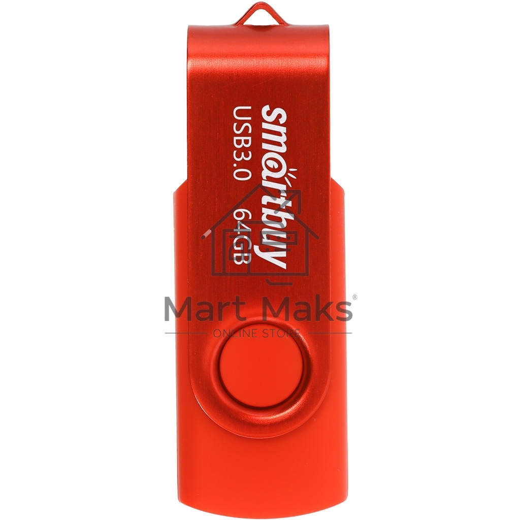 Флешка USB Smartbuy (SB064 Gb3TWR) UFD 3.0/3.1 064 Gb Twist Red красный