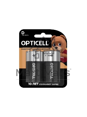 Батарея Opticell Basic LR20 D (2шт) блистер