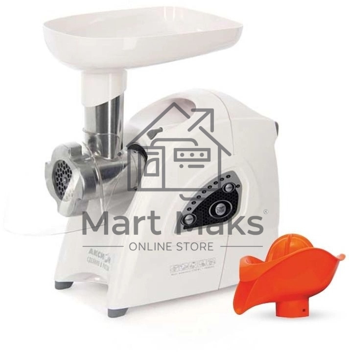 Мясорубка электрическая Аксион М42.01 белый, 1700 Вт, 2.0 кг/мин, реверс, защита от перегрузки, насадки - 4 Мясорубка электрическая Аксион М42.01 белый, 1700 Вт, 2.0 кг/мин, реверс, защита от перегрузки, насадки - 4