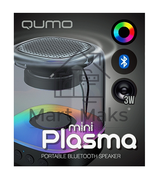 Акустическая система QUMO Plasma mini ВТ 0081 3 ВТ объемное звучание RGB