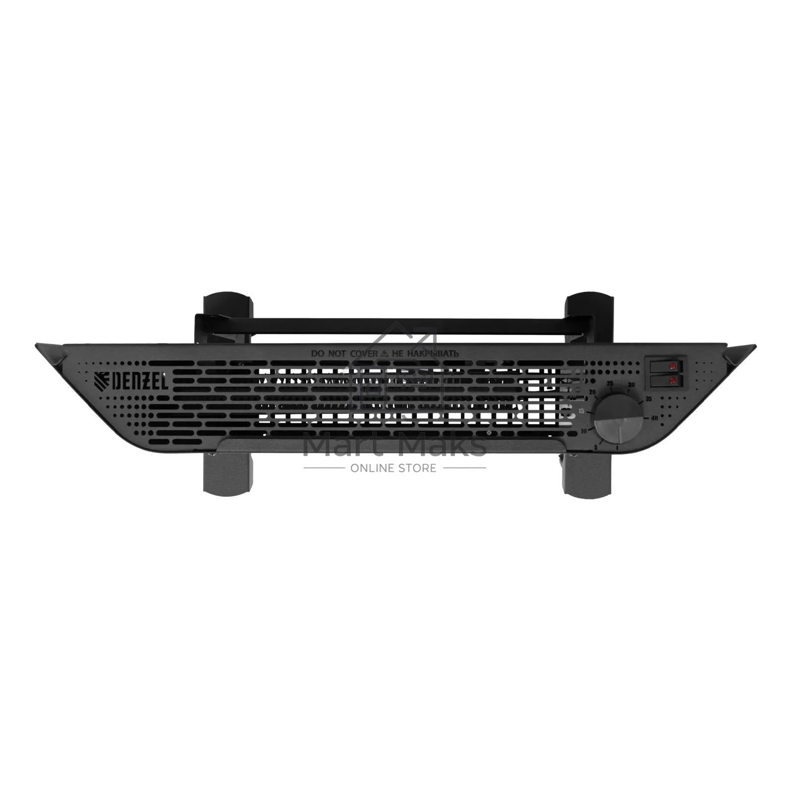 Конвектор Denzel XCE-1000B черный, 1000 Вт, 15 м2, термостат
