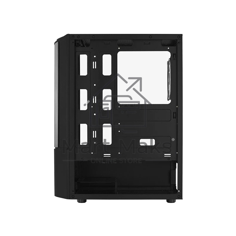Компьютерный корпус MidTower Aerocool/Formula Quantum-G-BK-v2 черный без Б/п, ATX 3FRGb Fan on front panel