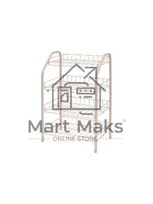 Этажерка НИКА ЭТ2/БЖ бежевый металлик, 4 полки