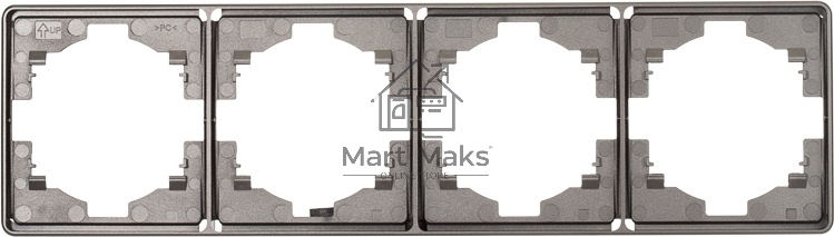 Рамка KRANZ KR-78-0754-2 ROUND 4-постовая титан