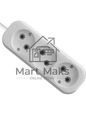 Удлинитель Defender (99276) B230 - 3 роз х 2 м, белый